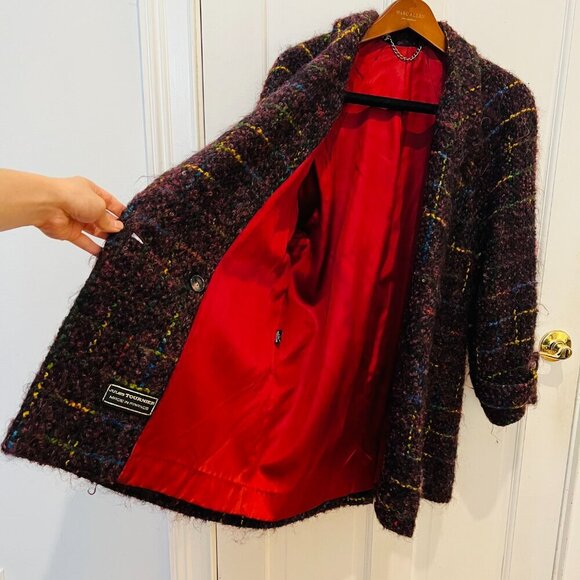 Vintage Jules Tournier Made in France Wool Mohair Short Coat Size Medium - Picture 8 of 16